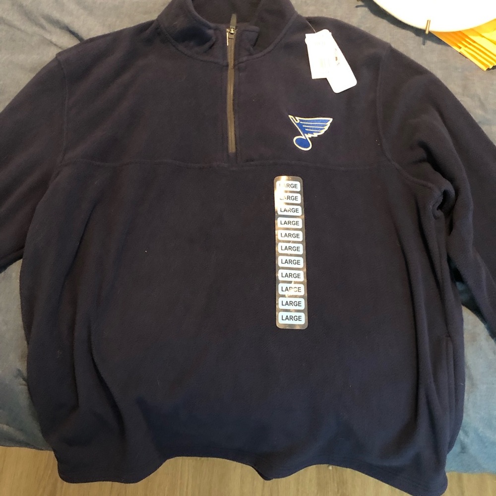 St Louis Blues Navy Blue Zip Up Sweater